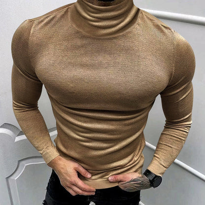 Herren Rollkragenpullover Eleganter Baumwollmix Modern