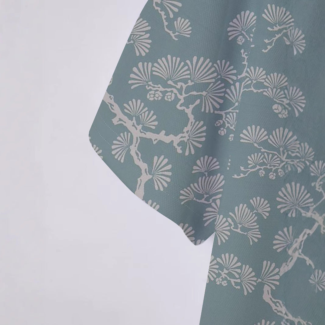 Herren Polohemd Kurzarm Floral Modern Style