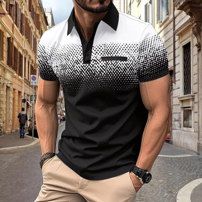 Herren Poloshirt Berlin Grafikprint Modern