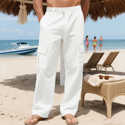 Herren Cargo-Hose Bequem Freizeit Strandlook