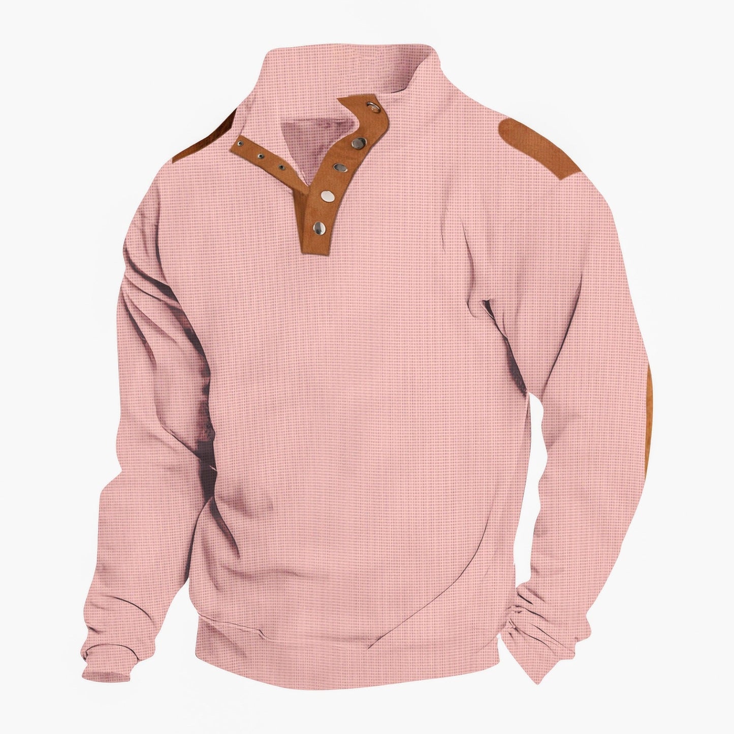 Herren Pullover Strukturiert Knopfleiste Modern Berlin