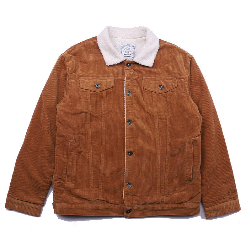 Herren Cordjacke Warm mit Fleece-Innenfutter - BerlinGlamour
