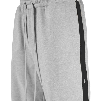 Herren Sporthose Freizeithose Elastisch Mit Druckknöpfen
