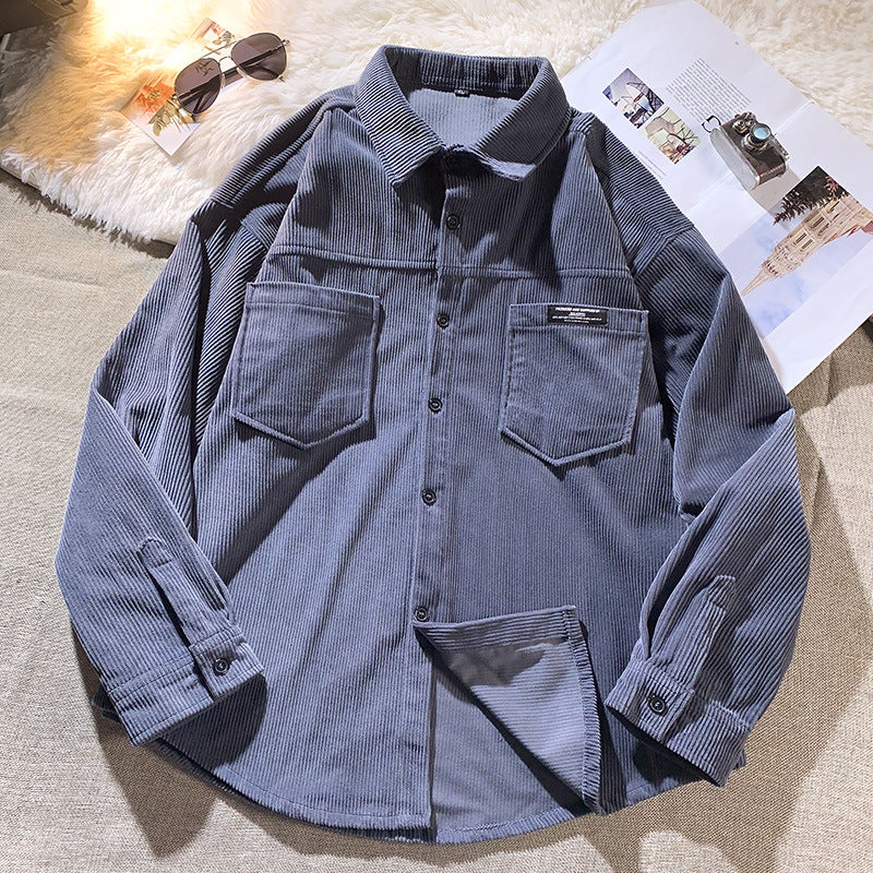 Herren Kordjacke Modern Schnitt mit Brusttaschen