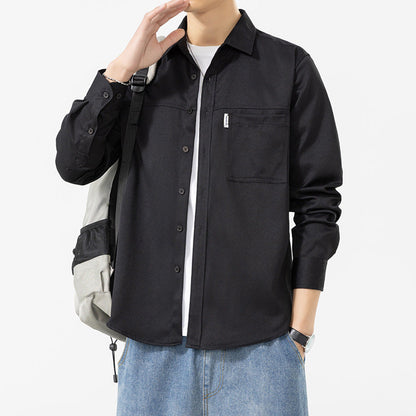 Herren Hemdbluse Lässig mit Utility Taschen Modern - BerlinGlamour