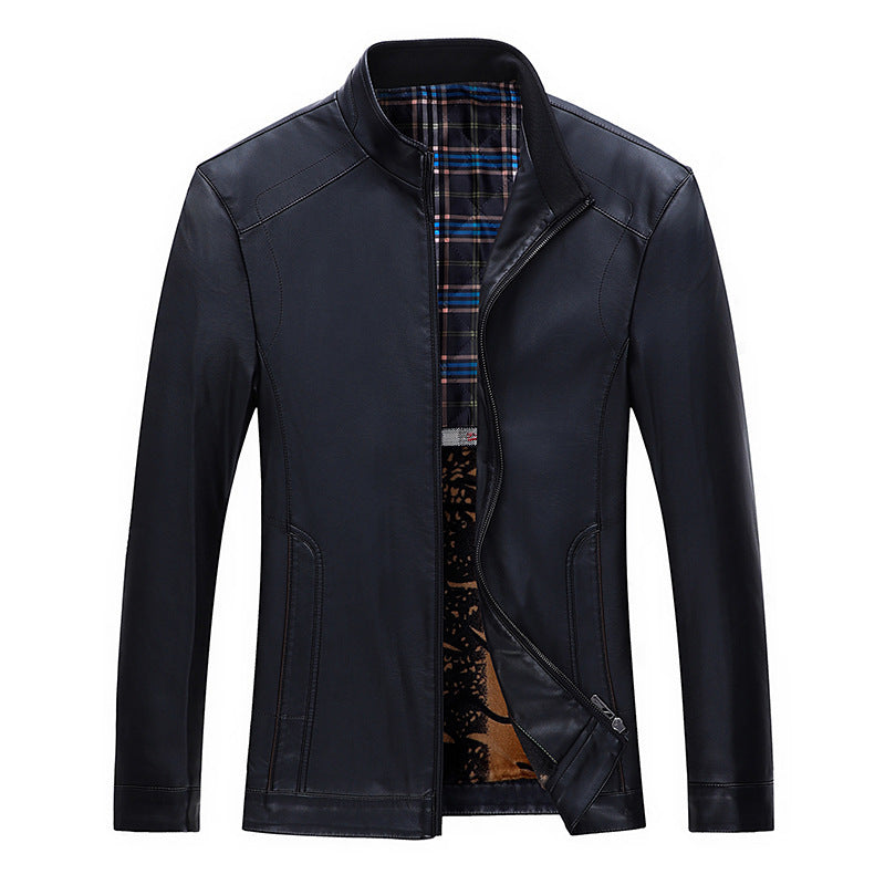 Lederjacke Herren Schwarz Elegant