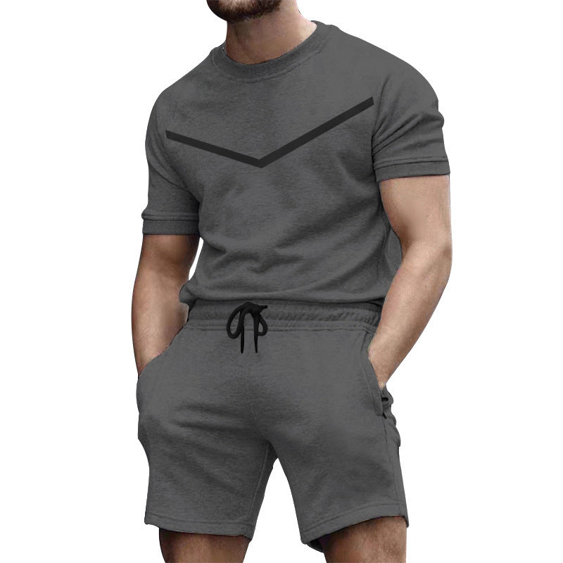 Herren Sport-Outfit Kurzarm elastisch mit Taschen