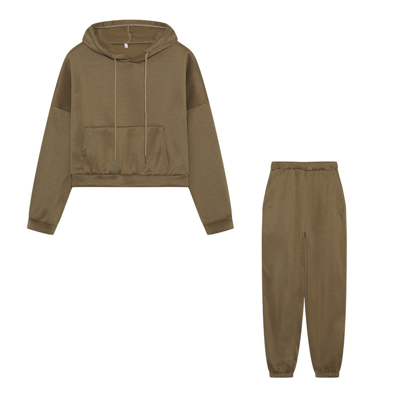 Damen Hoodie Set mit Jogginghose Bequem Elastisch