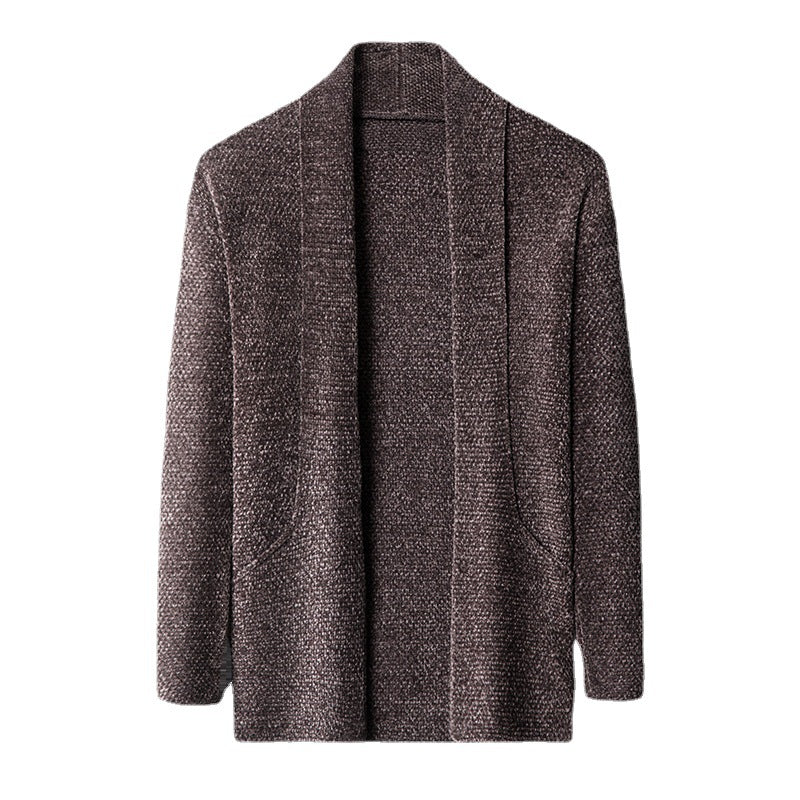 Herren Strickjacke Modern Kuschelig Hochkragen