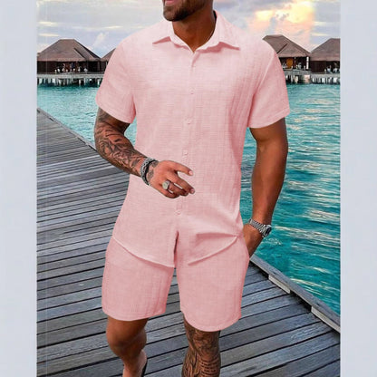Herren Strandbekleidung Set Kurzarm Sommer Modern