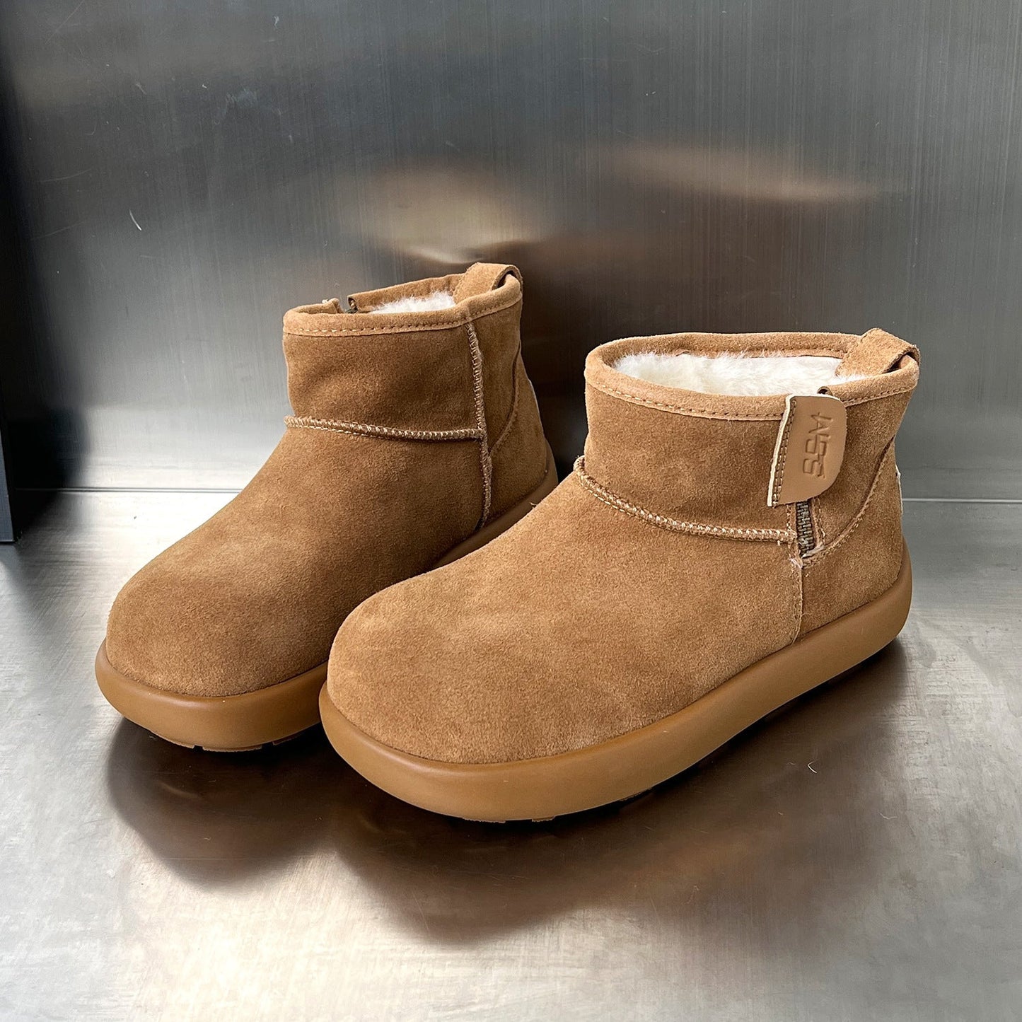 Weiche Winterstiefel Damen Warm Wildleder Kuschelstiefel - BerlinGlamour