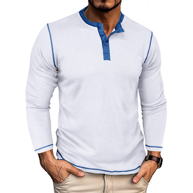 Herren Langarmshirt Modern Gestreift Berlin Style