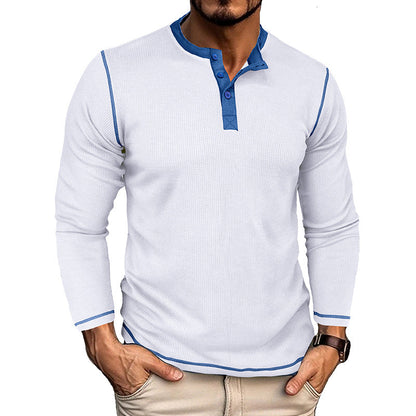 Herren Langarmshirt Modern Gestreift Berlin Style