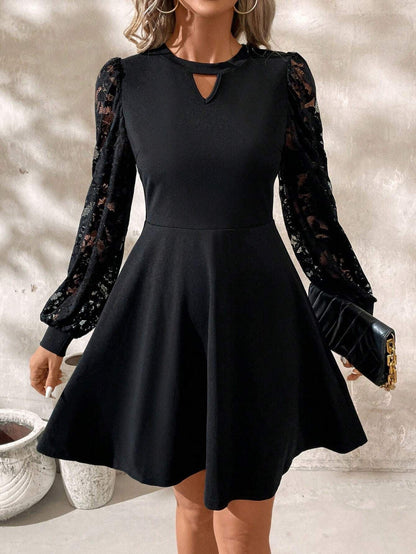 Spitzenkleid Ausgehkleid Elegant Durchbrochen