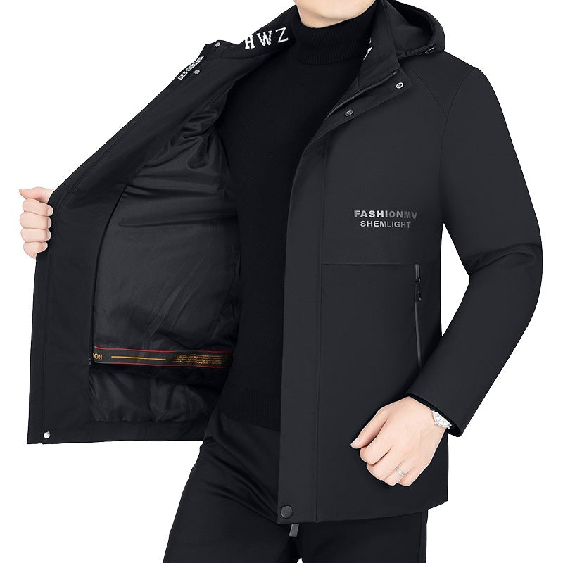 Wasserdichte Herrenjacke Atmungsaktiv mit Kapuze Outdoor