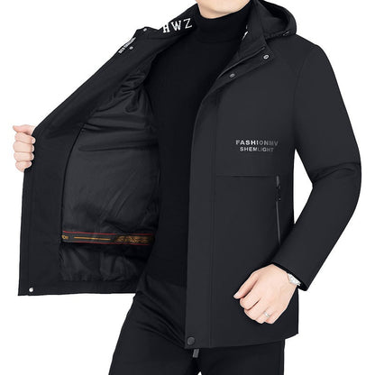 Wasserdichte Herrenjacke Atmungsaktiv mit Kapuze Outdoor