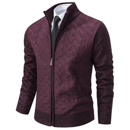Herren Steppjacke Modern Struktur Obermaterial Hochkragen
