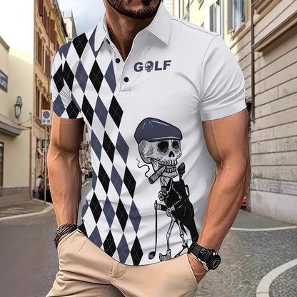 Herren Poloshirt Modern mit Grafik Design Berlin Style - BerlinGlamour