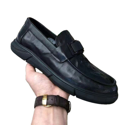 Herren Mokassins Elegante Lederschuhe Bequem Schwarz