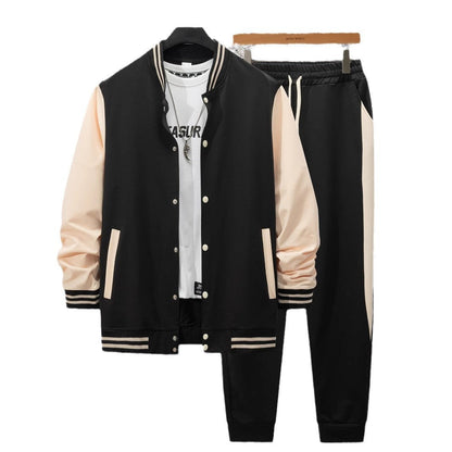 Herren Freizeitanzug Set Sportlich Modern mit Kontrast