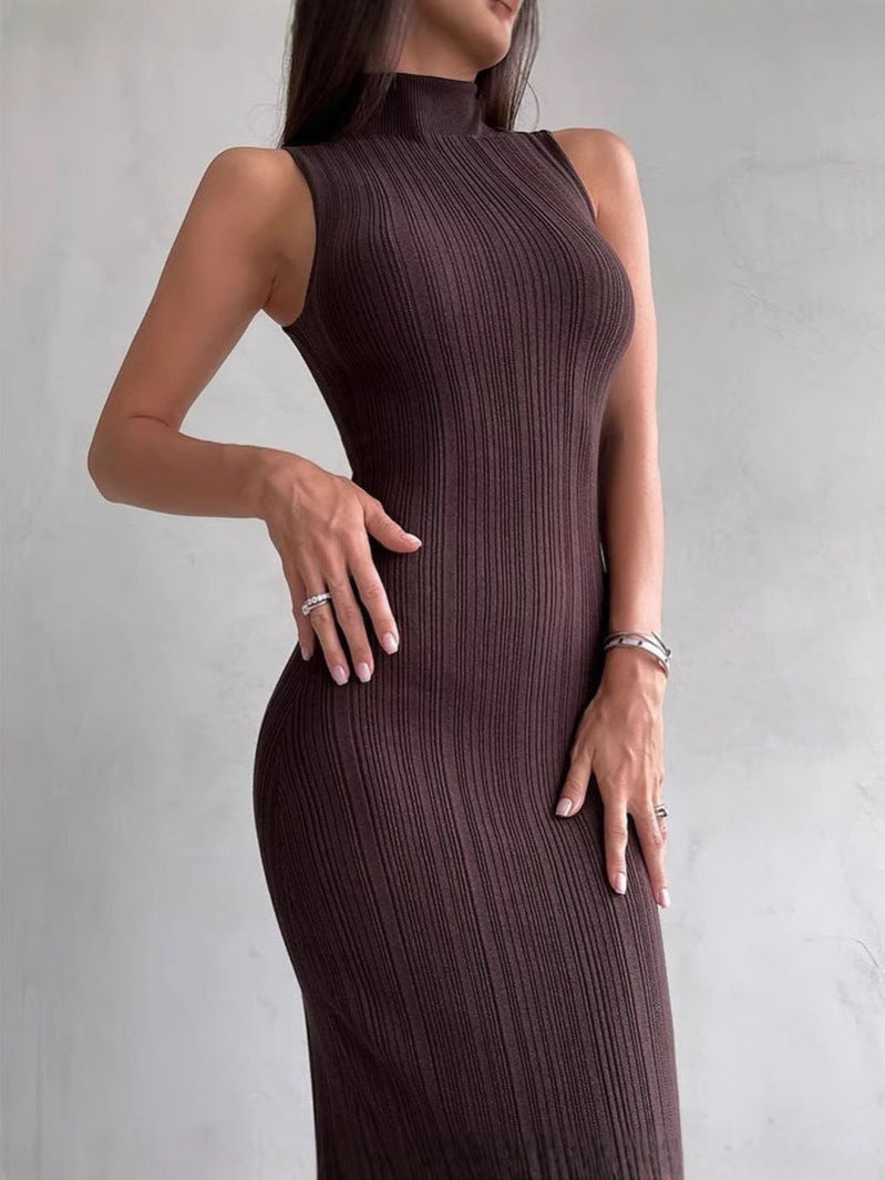 Damen Maxikleid Satin Elegant Enganliegend