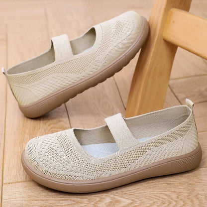 Damen Ballerinas Bequem Elastisch Elegant