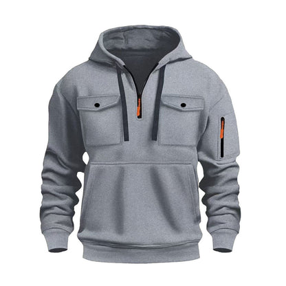 Funktionspullover Herren Warm mit Taschen Outdoor