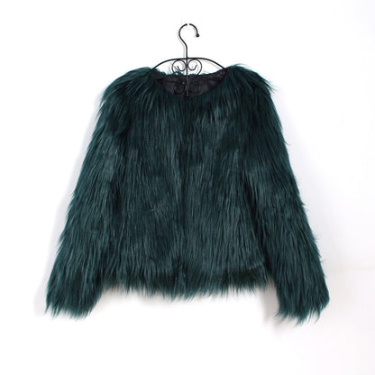 Kunstpelzjacke Damen Flauschig Lässig Oversized