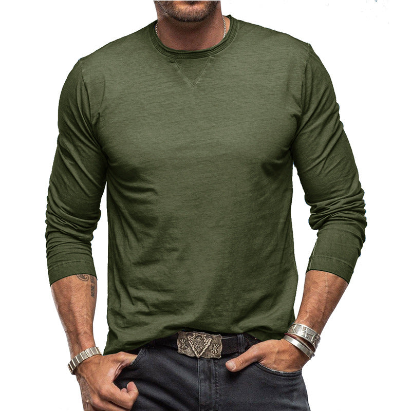 Bequemes Herren Langarmshirt aus Baumwolle Modern