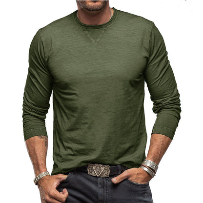 Bequemes Herren Langarmshirt aus Baumwolle Modern