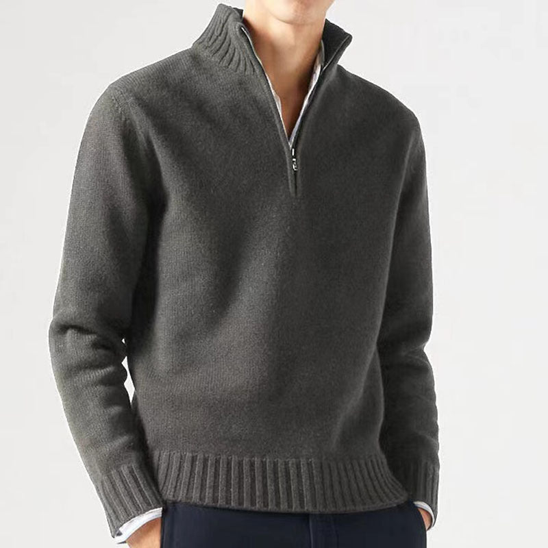 Herren Pullover Modern Hochkragen Reißverschluss