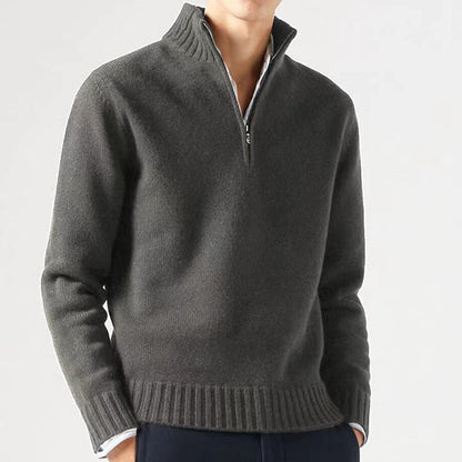 Herren Pullover Modern Hochkragen Reißverschluss
