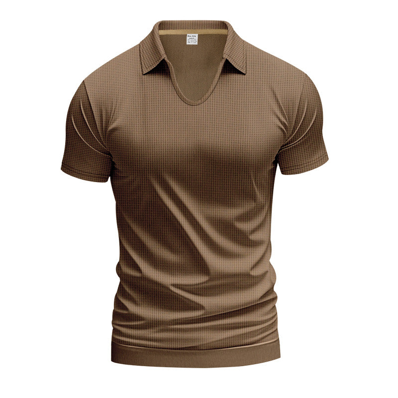 Herren Polo-Shirt Modern Schnitt Strukturiert