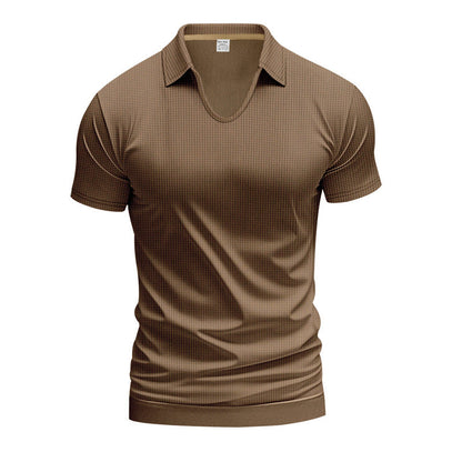 Herren Polo-Shirt Modern Schnitt Strukturiert