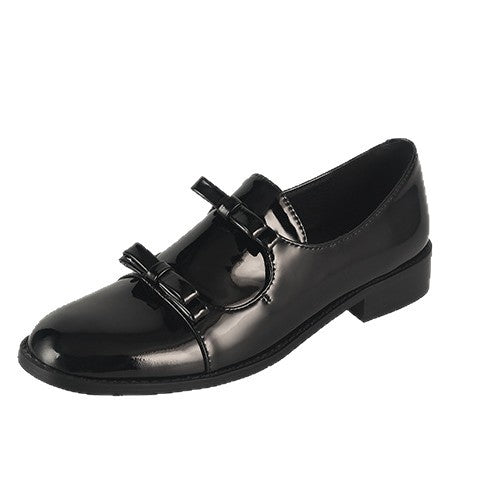 Elegante Damen Schnürschuhe mit Schnallen Schwarz