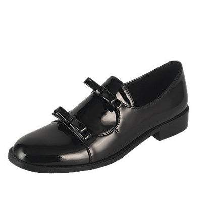 Elegante Damen Schnürschuhe mit Schnallen Schwarz