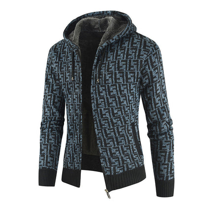 Herren Winterjacke Warm Gefüttert Kapuze