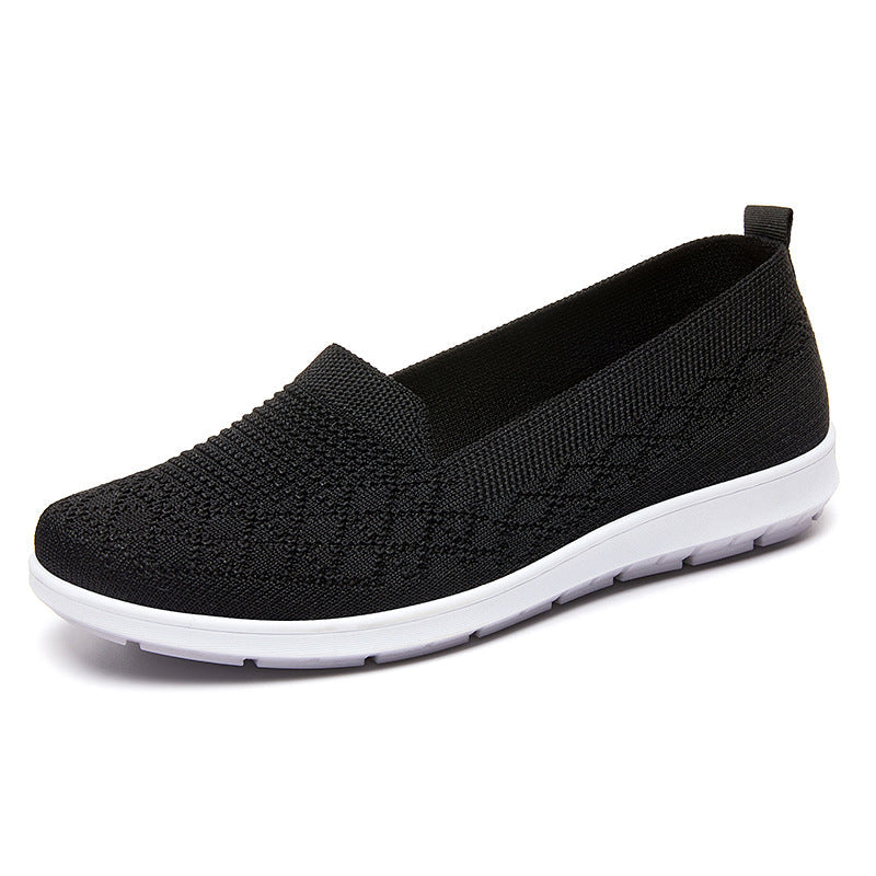 Damen Sneaker Bequem atmungsaktiv Strickdesign Sportlich