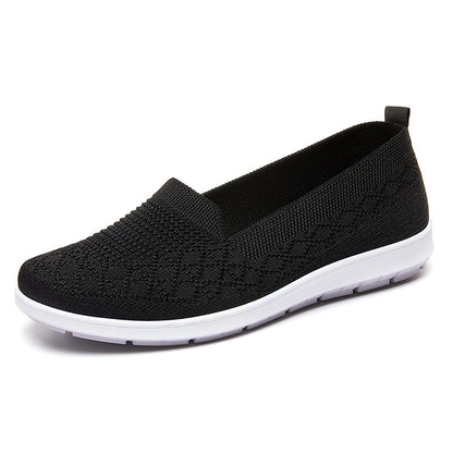 Damen Sneaker Bequem atmungsaktiv Strickdesign Sportlich