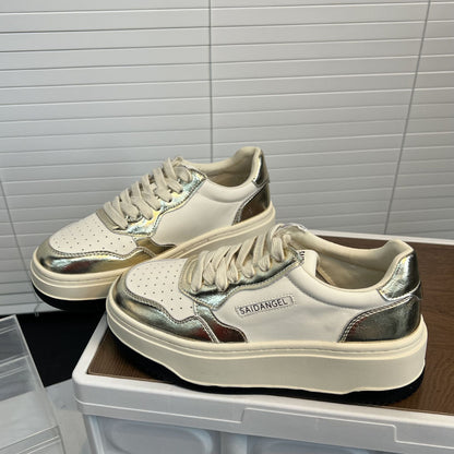 Damen Sneaker Glänzend Dämpfend Sportschuhe Frauen