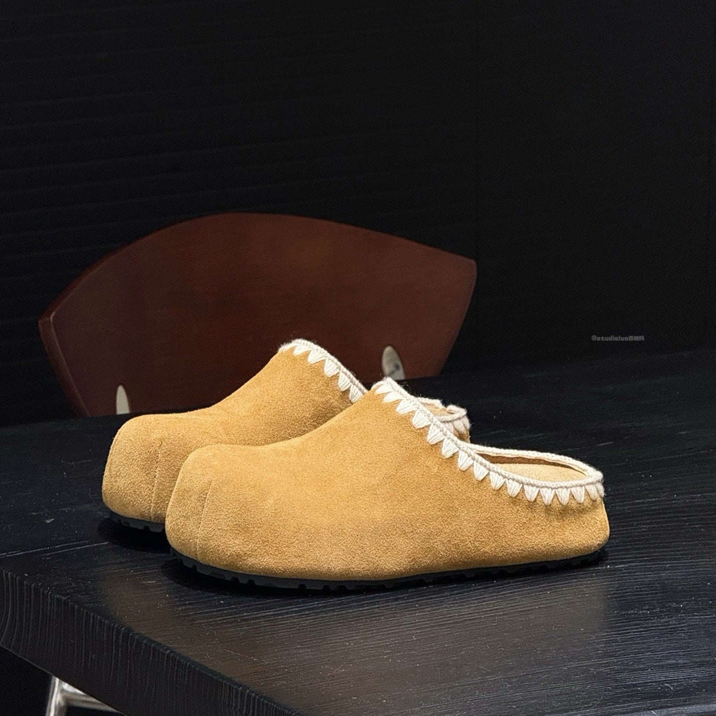 Damen Clogs Weiches Wildleder Handgefertigt Elegant