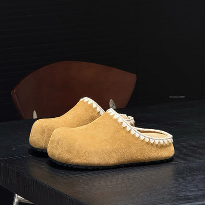 Damen Clogs Weiches Wildleder Handgefertigt Elegant