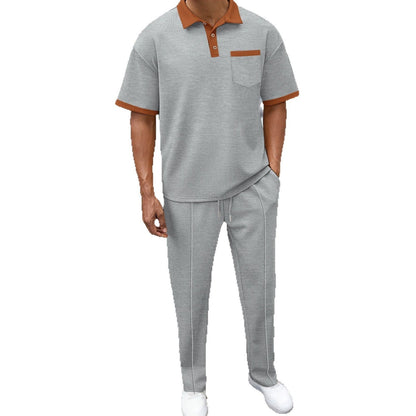 Herren Freizeit-Set mit Poloshirt und bequemer Hose Modern - BerlinGlamour