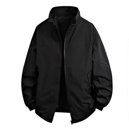 Herren Übergangsjacke Mit Kragen Reißverschlusstaschen Modern - BerlinGlamour