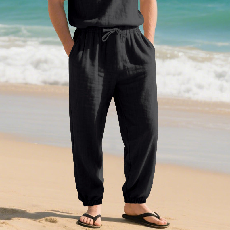 Herren Strandhose Leicht Lockere Sommerhose
