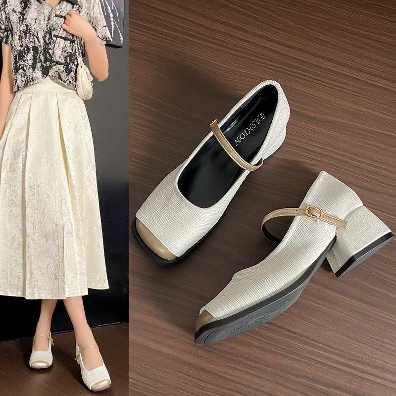 Damen Schuhe Mary Jane Elegantes Design mit verstellbarem Riemen