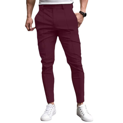 Herren Slim Fit Chino Hose Mit Taschen Elegant