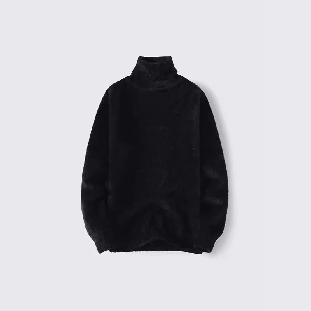 Herren Rollkragenpullover Weich Warm Strick