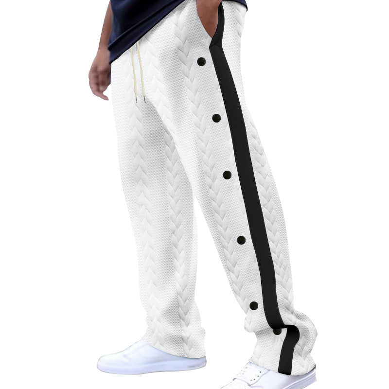 Herren Jogginghose Sportlich mit Knopfverschluss Modern