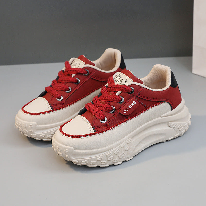 Damen Sneaker Hochwertig Sportlich mit dicker Sohle Trendy